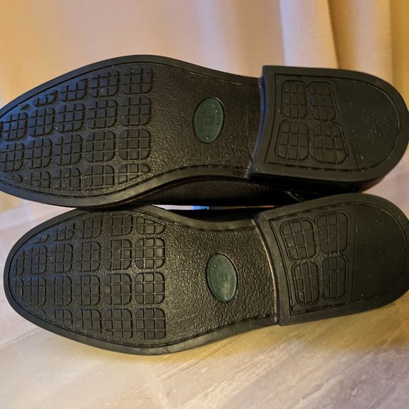 SANDRO pebbled black leather dress shoes men size 9 1/2 comfort soft gel soles